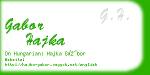 gabor hajka business card